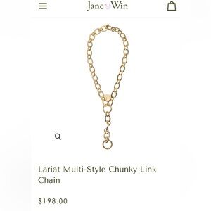 Jane Win Chunky Lariat necklace